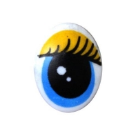Глаза для игрушек 1,0*1,3см (черн-сине-желт) пара