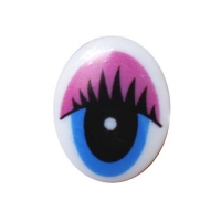 Глаза для игрушек 1,0*1,3см (черн-сине-малин) пара