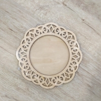 Деревянная заготовка рамка круглая под зеркальце 19,5*19,5 см 